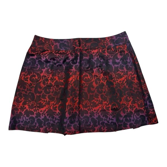 Lane Bryant Skirt Plus Size 28 4X A-Line Satin Black Witch Goth Skater Grunge - Picture 2 of 11